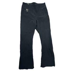 Metropolis Womens Ski Pants Sz 8 Black front and leg zipper Warm